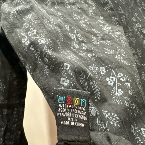 Brooks & Dunn Panhandle Slim Shirt Womens Large Black Pearl Snap Long Sleeve - Picture 14 of 16